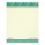 Vintage Flourish Aquamarine Customized Letterhead