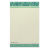 Vintage Flourish Aquamarine Customized Stationery