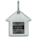Vintage Flourish (Black) Pet ID Tag