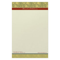 Vintage Flourish Brick Customized Stationery