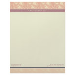 Vintage Flourish Eggplant Customized Letterhead