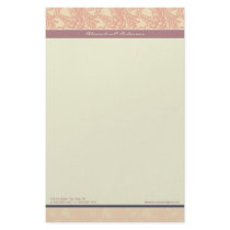 Vintage Flourish Eggplant Customized Stationery