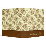 Vintage Flourish (Light Brown) 3 Ring Binder
