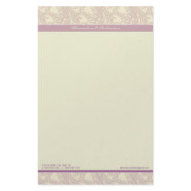 Vintage Flourish Lilac Customized Stationery