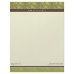 Vintage Flourish Olive Customized Letterhead