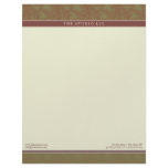 Vintage Flourish Olive Rose Customized Letterhead