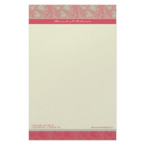 Vintage Flourish Rose Customized Stationery