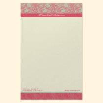 Vintage Flourish Rose Customized Stationery stationery