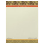 Vintage Flourish Tangerine Customized Letterhead