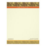 Vintage Flourish Tangerine Customized Letterhead