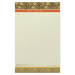 Vintage Flourish Tangerine Customized Stationery