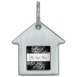 Vintage Flourish (White) Pet ID Tags