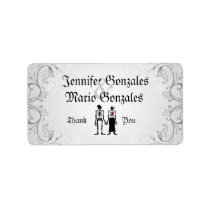 Vintage Flourishes & Skeletons Address Labels