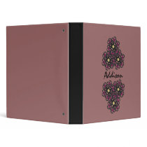 Vintage Flower Addison Name Avery Binder