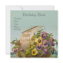 Vintage Flower Boat Announcements