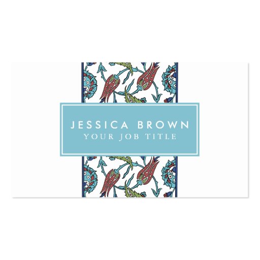 Vintage flower composition Business Card Template (front side)