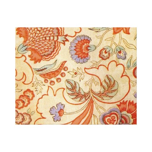 Vintage Flower Fabric Canvas Print Zazzle