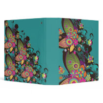 vintage flower frenzy notebook 3 ring binder