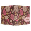 Vintage Flower Garden Binder zazzle_binder