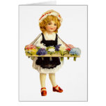 Vintage Flower Girl Card