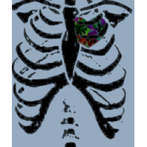 vintage flower heart, rib cage t-shirts by brobob64 vintage flower heart, rib cage t-shirts