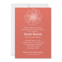 Vintage Flower Orange Invitation