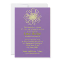 Vintage Flower Purple Invitation