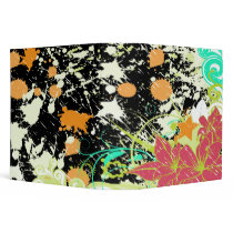 vintage flower splatter notebook-2-01 vinyl binders