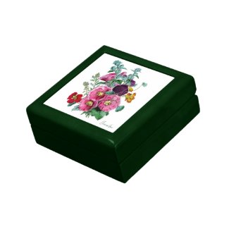Vintage Flower Tile Box