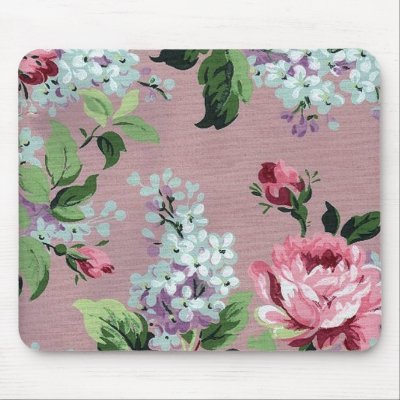 Floral Vintage Background on Vintage Flower Wallpaper Mousepad From Zazzle Com