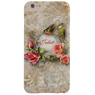 Vintage Flowers and Birds Personalized