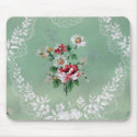 Vintage Flowers and Lace Mousepad