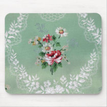 Vintage Flowers and Lace Mousepad