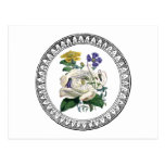 Vintage Flowers and Medallion Postcards