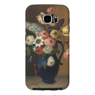 Vintage Flowers Blue Jug Art Samsung Galaxy S6 Cases