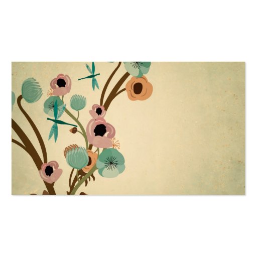 Vintage flowers Business Card (front side)