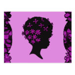 Vintage Flowers In Afro postcards