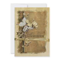Vintage Flowers invitations