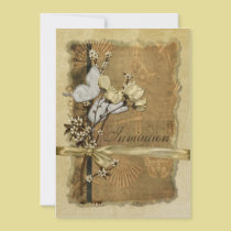 Vintage Flowers invitations