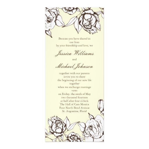 Vintage Flowers Invite