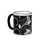 vintage flowers coffee mug