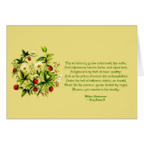 Vintage Flowers of Shakespeare Strawberries Card