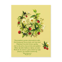 Vintage Flowers of Shakespeare Strawberries Postca Postcards