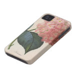 Vintage Flowers, Pink Hydrangea Hortensia Garden Case-Mate iPhone 4 Case