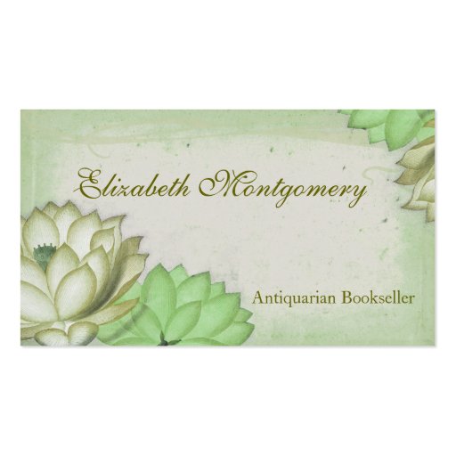 Vintage Flowers Professional Business Cards (front side)
