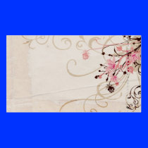 Vintage flowers Profile Card Business Card Template
