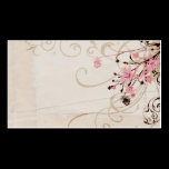 Vintage flowers Profile Card Business Card Template