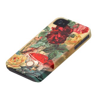 Vintage flowers & sewing iPhone case casematecase