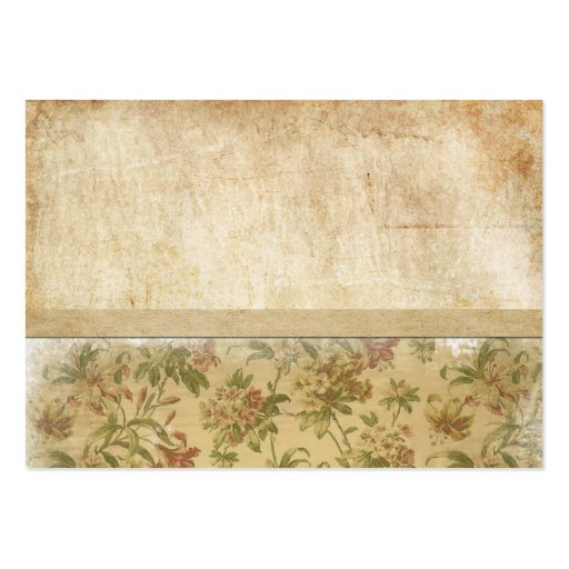 Vintage Flowers Table Place Card Business Card Template (back side)