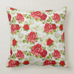 vintage flowers throw pillow